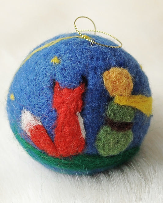 Little Prince - Needle felted Christmas ornament