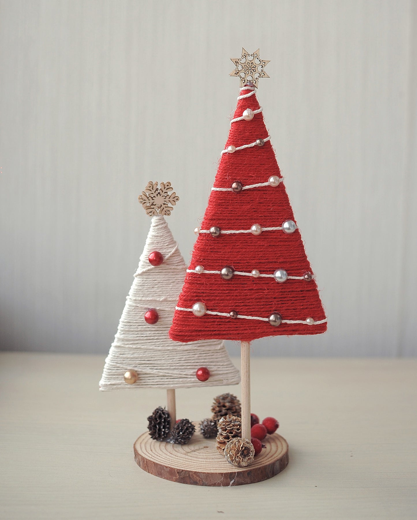 Red and White Christmas ornament