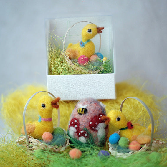Needle felted little duck