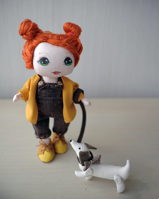 Cute doll with little dog