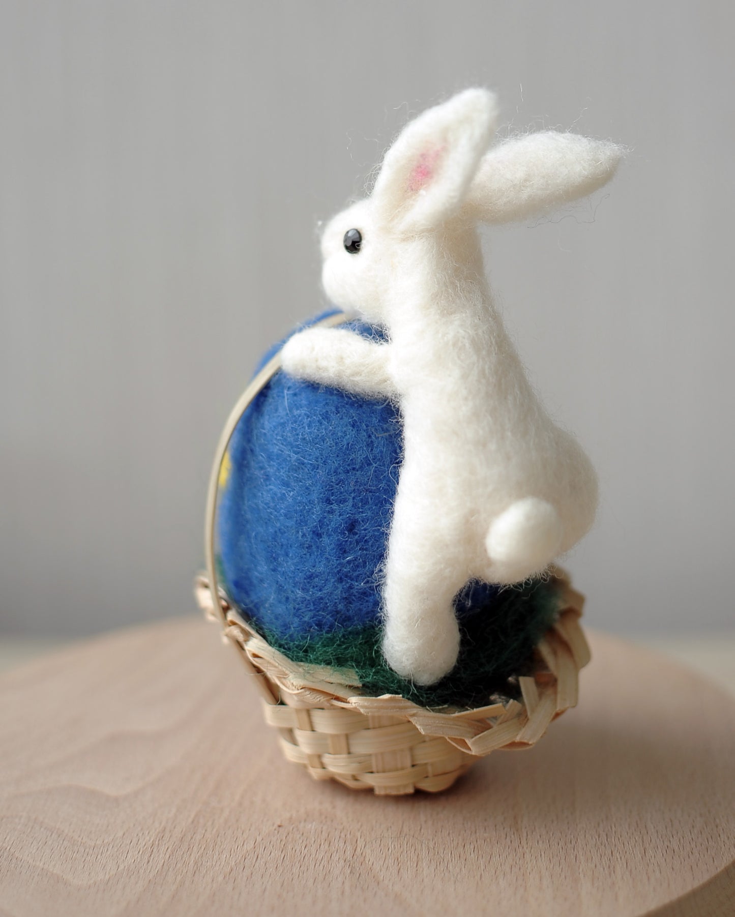 Needle felted Easter bunny and egg