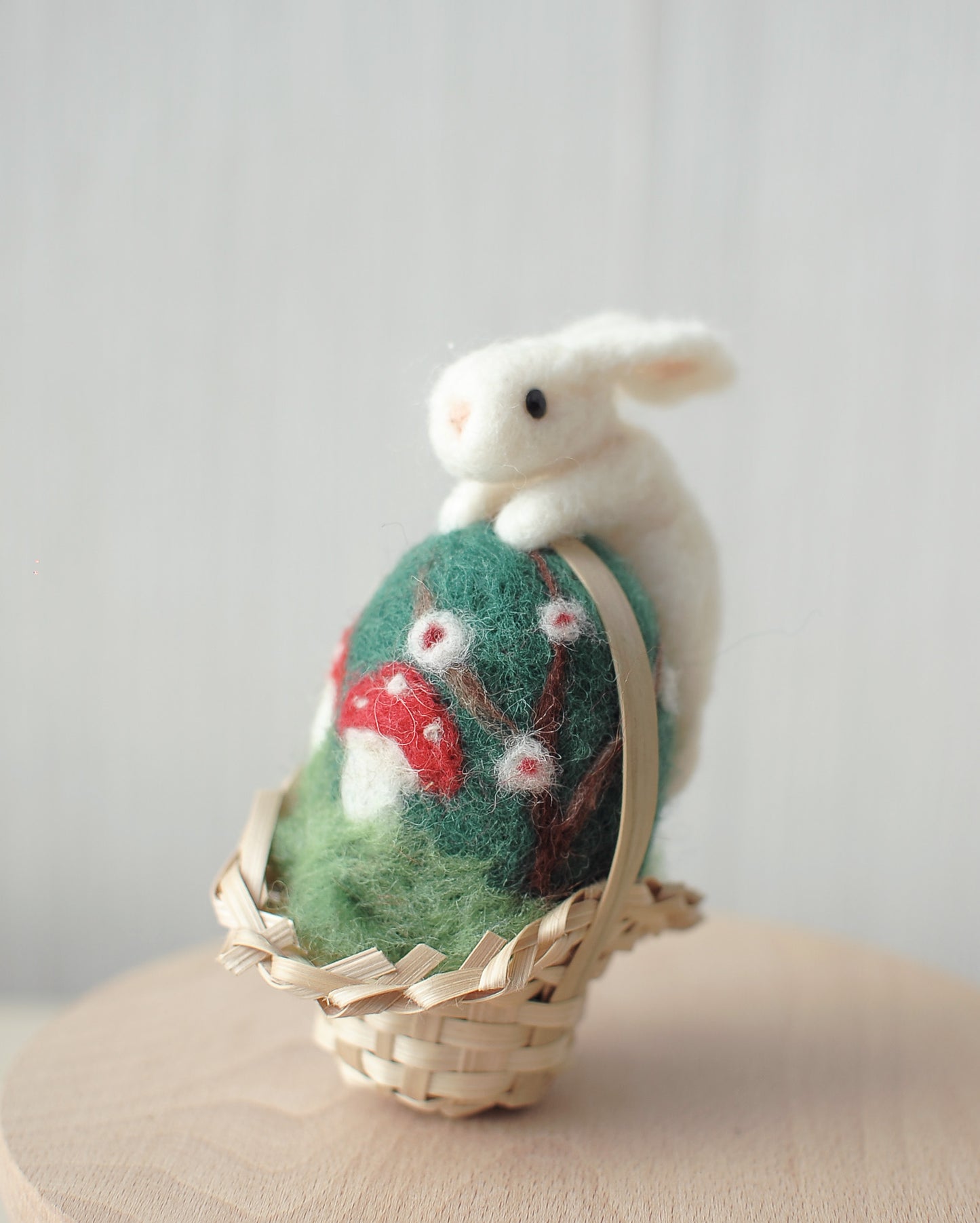 Needle felted Easter bunny and egg