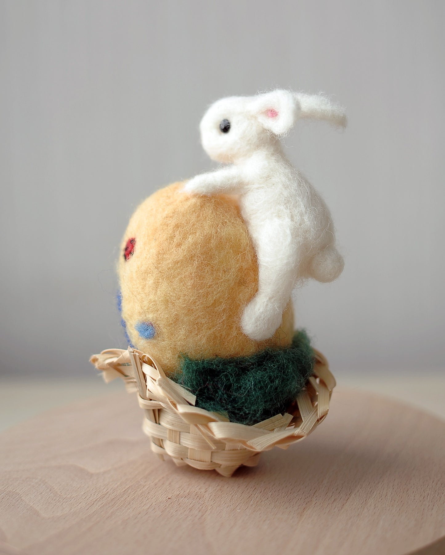 Needle felted Easter bunny and egg