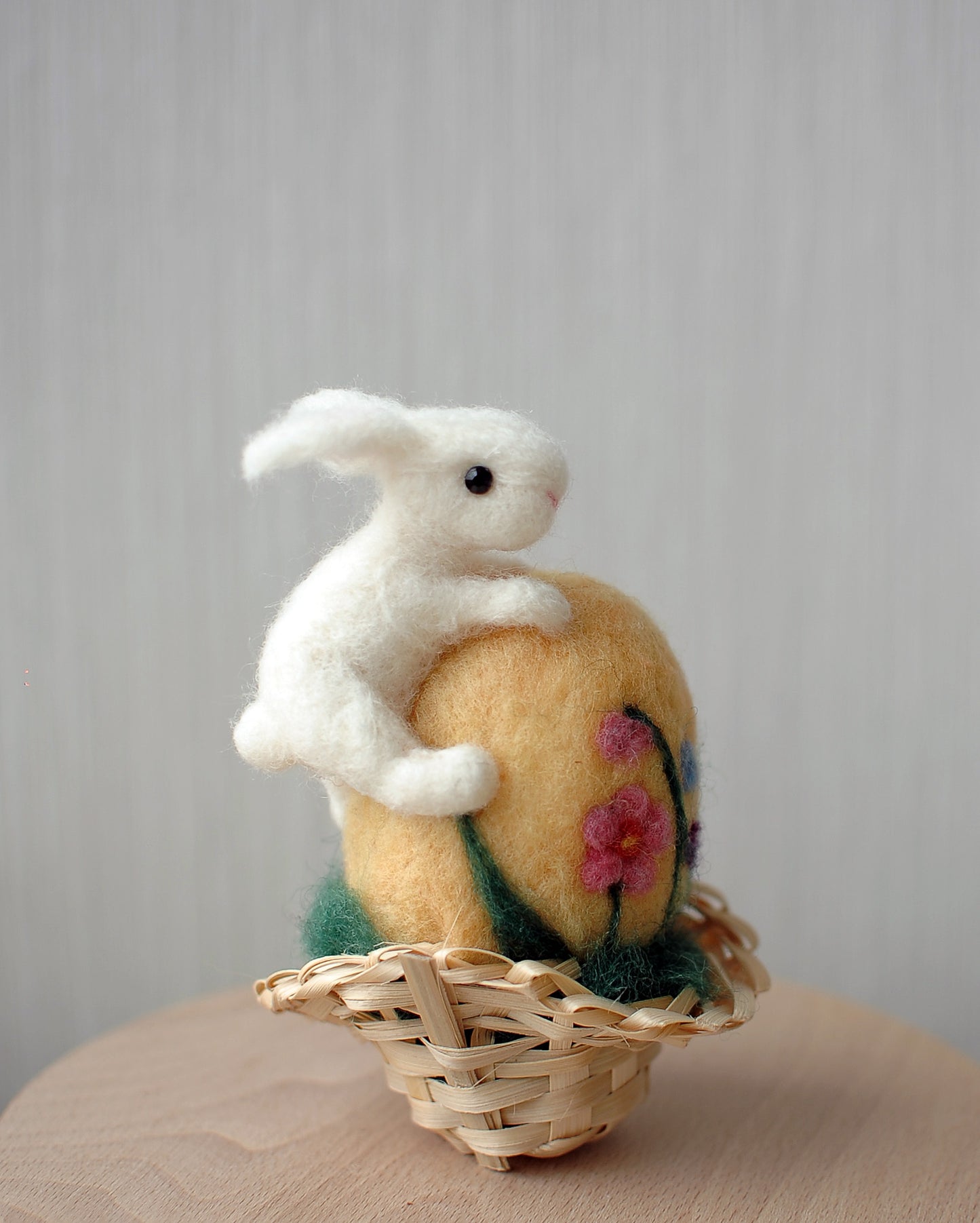 Needle felted Easter bunny and egg