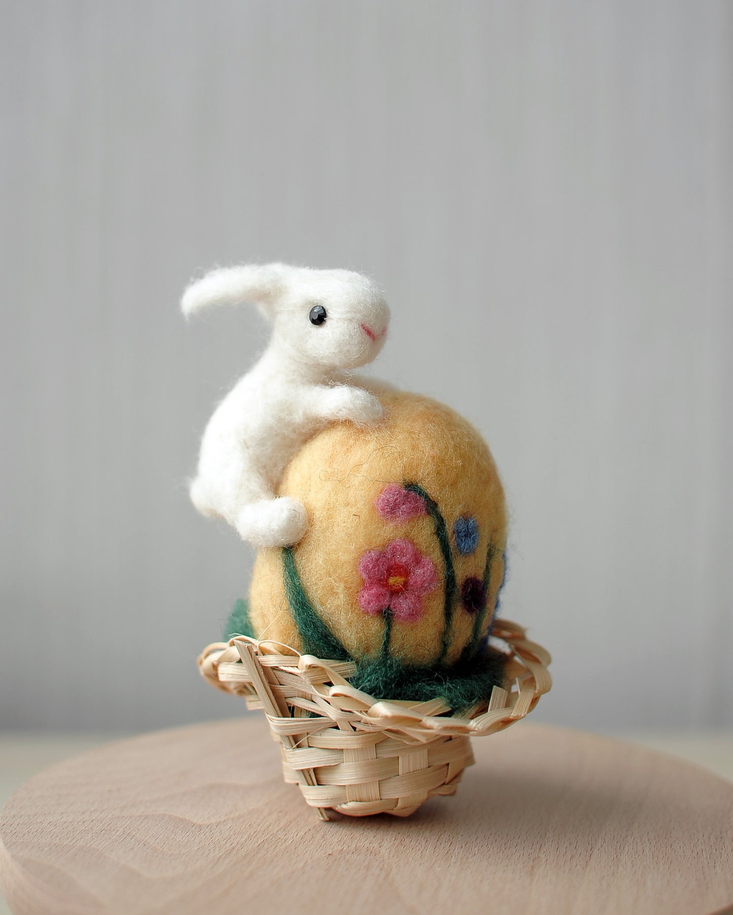 Needle felted Easter bunny and egg