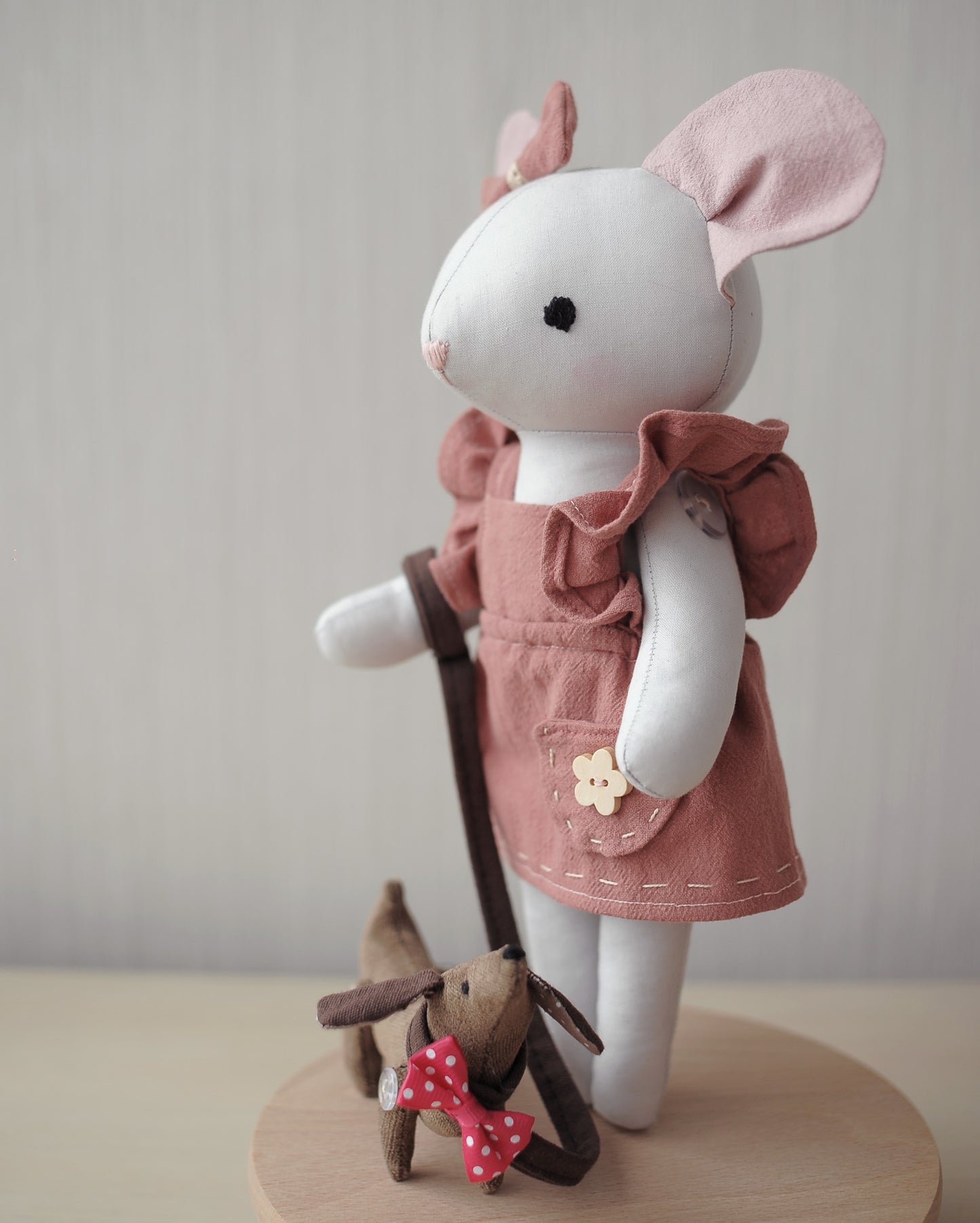 Cute mouse with little dog