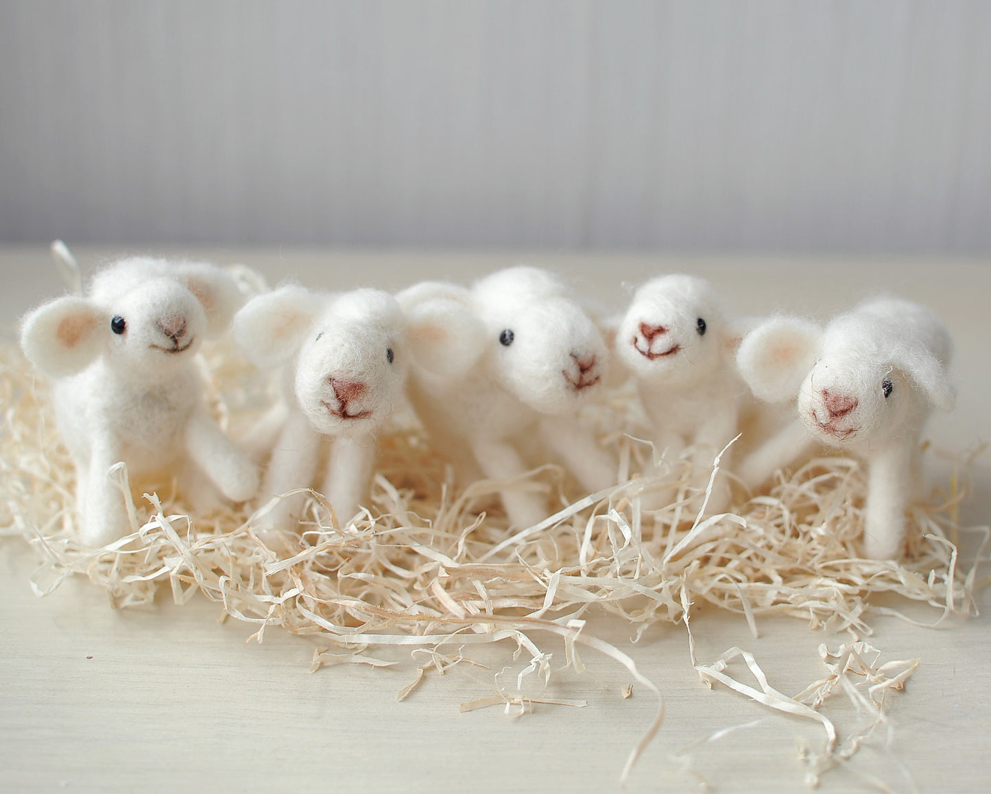 Needle felted lamb - white
