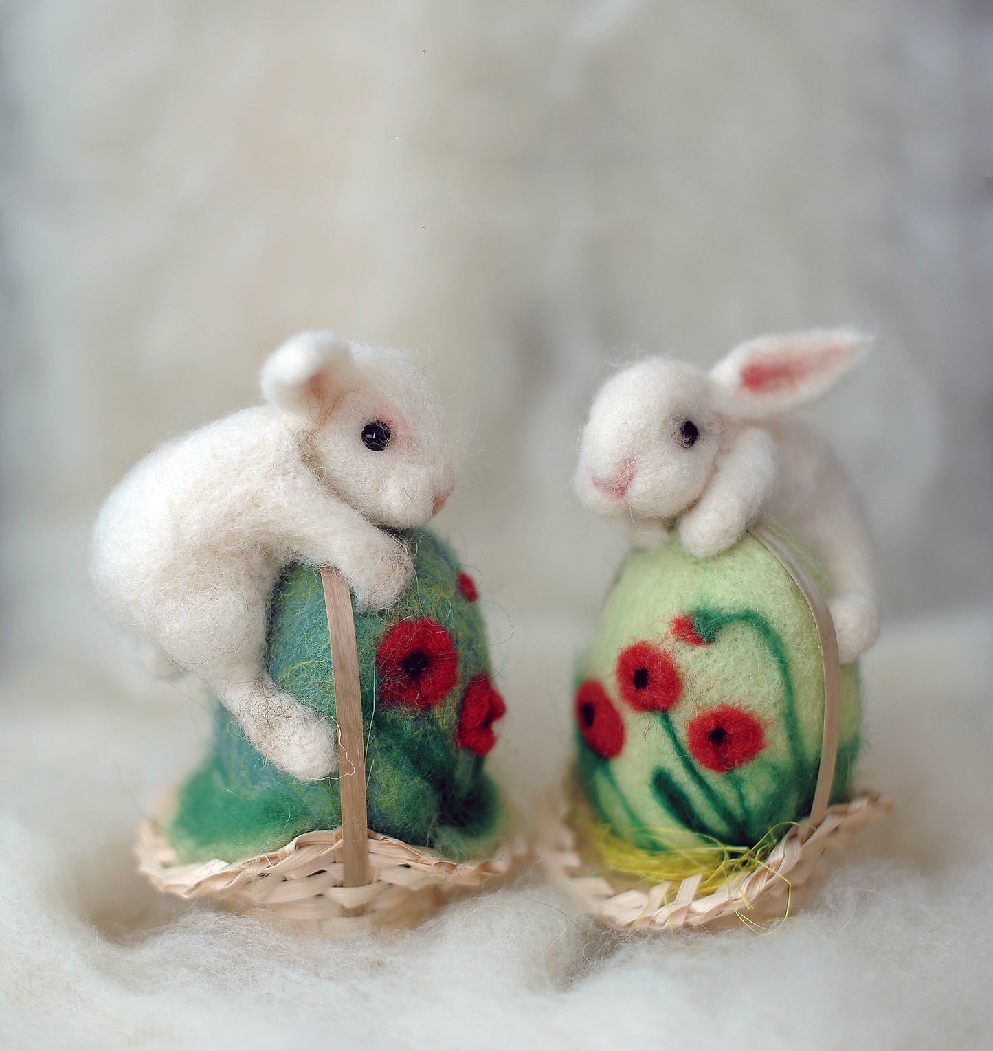 Needle felted Easter bunny and egg