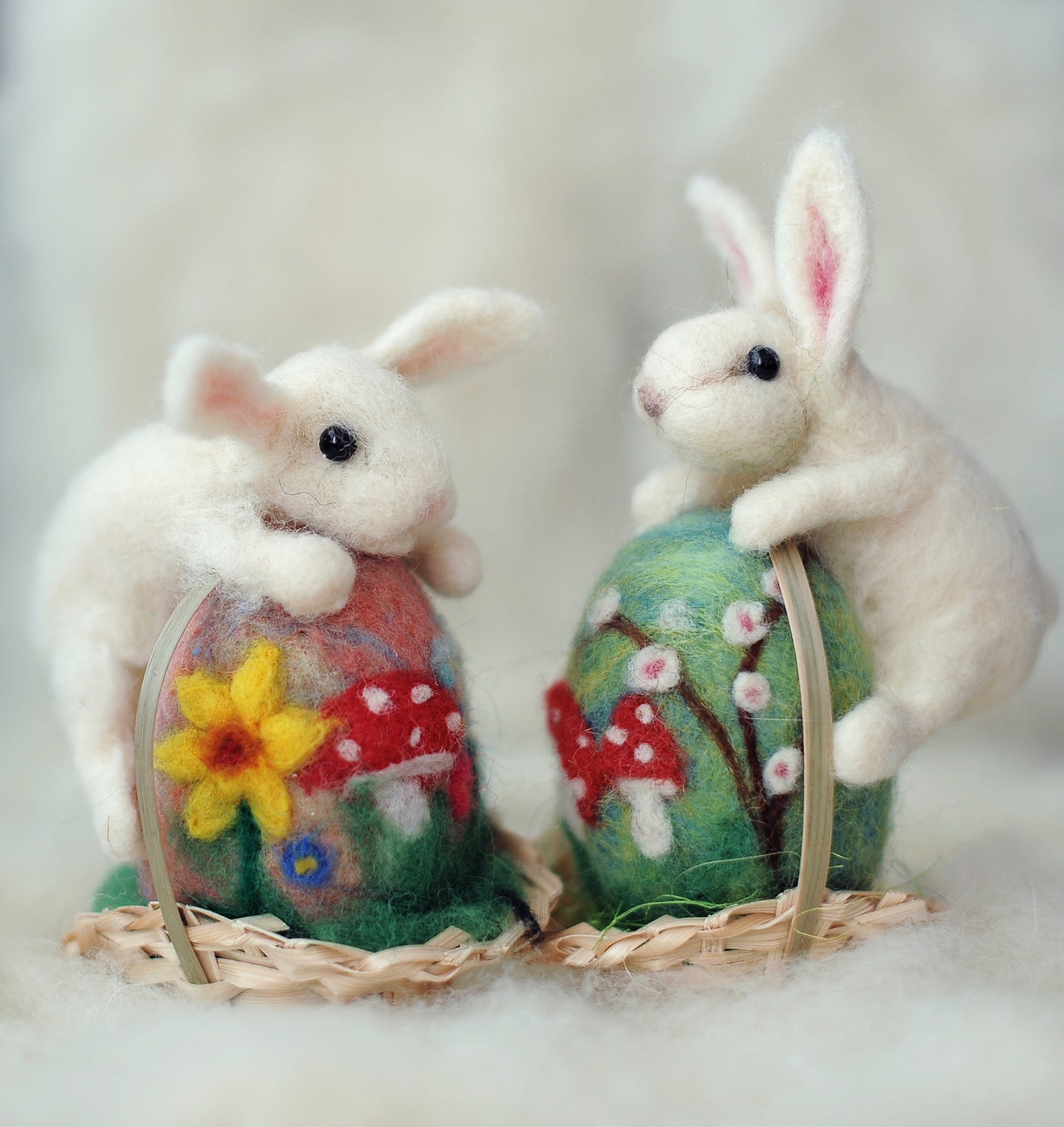 Needle felted Easter bunny and egg