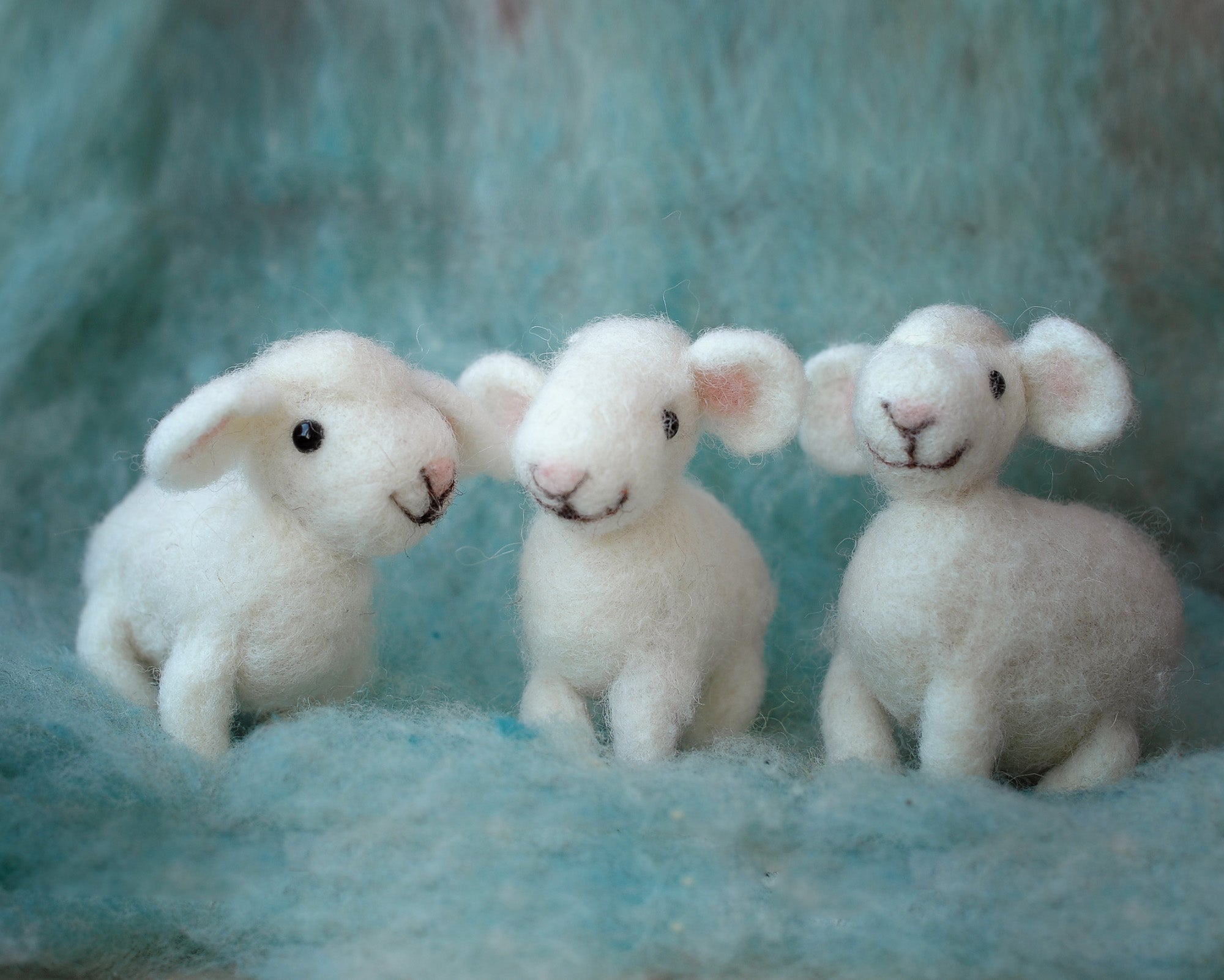 Load video: Needle felted lamb