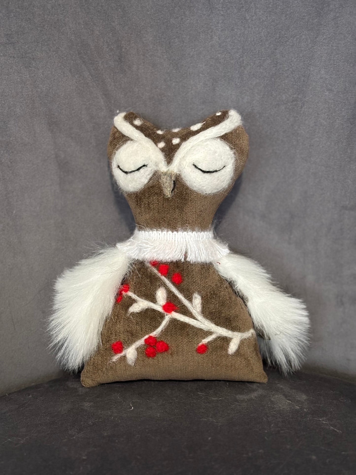 Owl textile doll