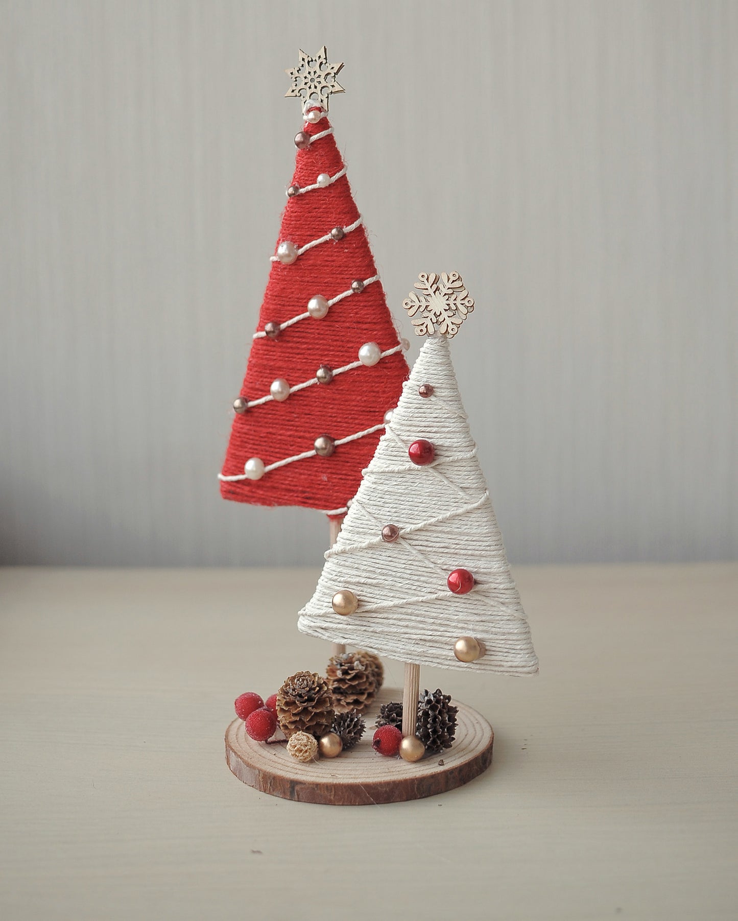 Red and White Christmas ornament