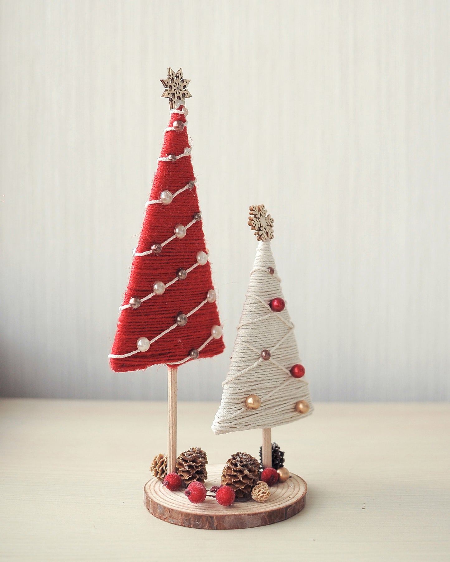 Red and White Christmas ornament