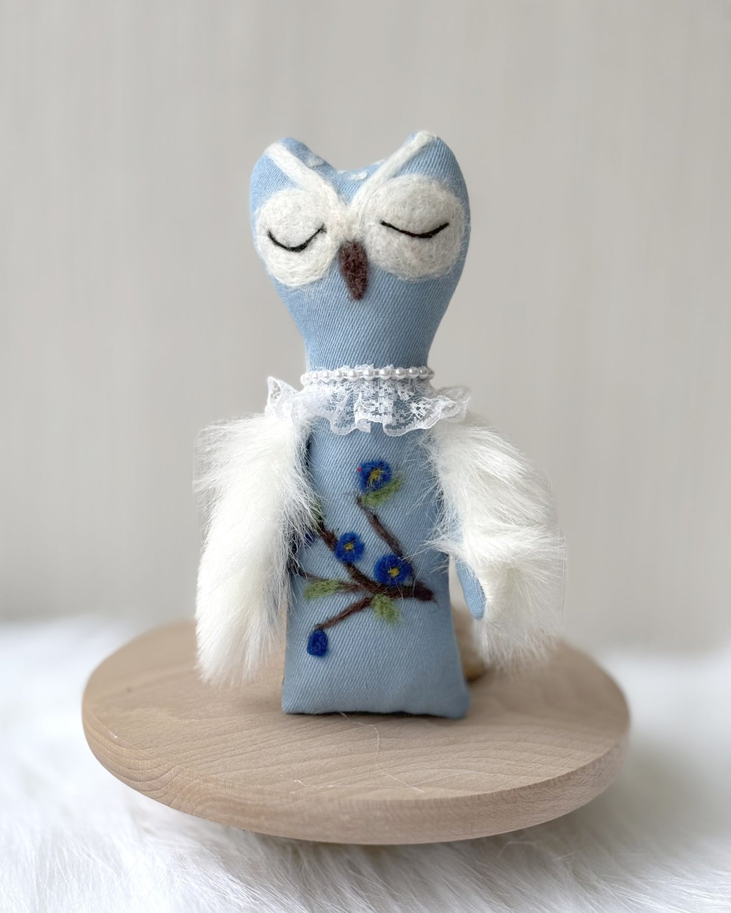 Owl textile doll