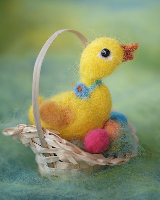 Needle felted little duck