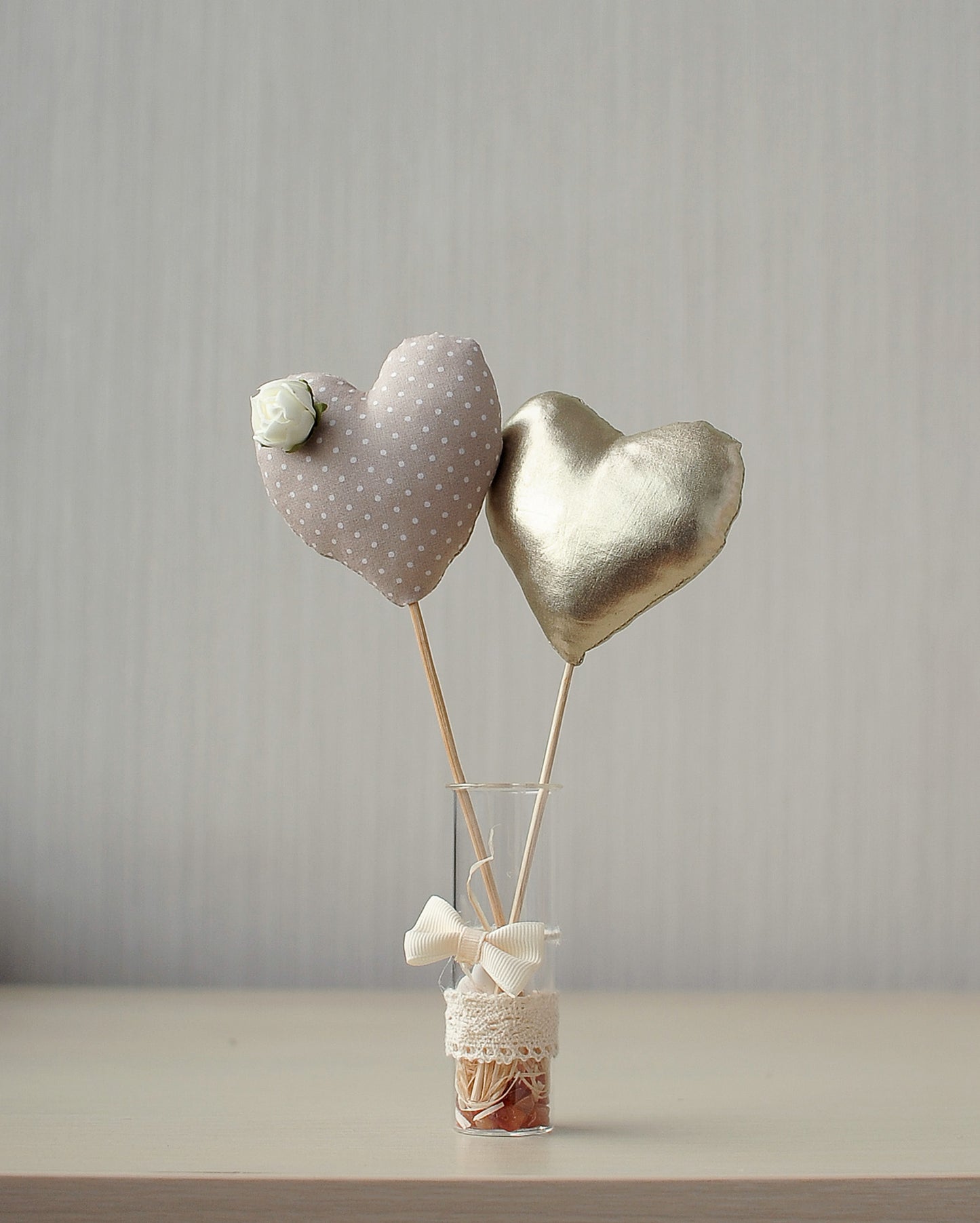 Fabric Heart Table Decorations