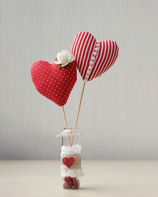 Fabric Heart Table Decorations