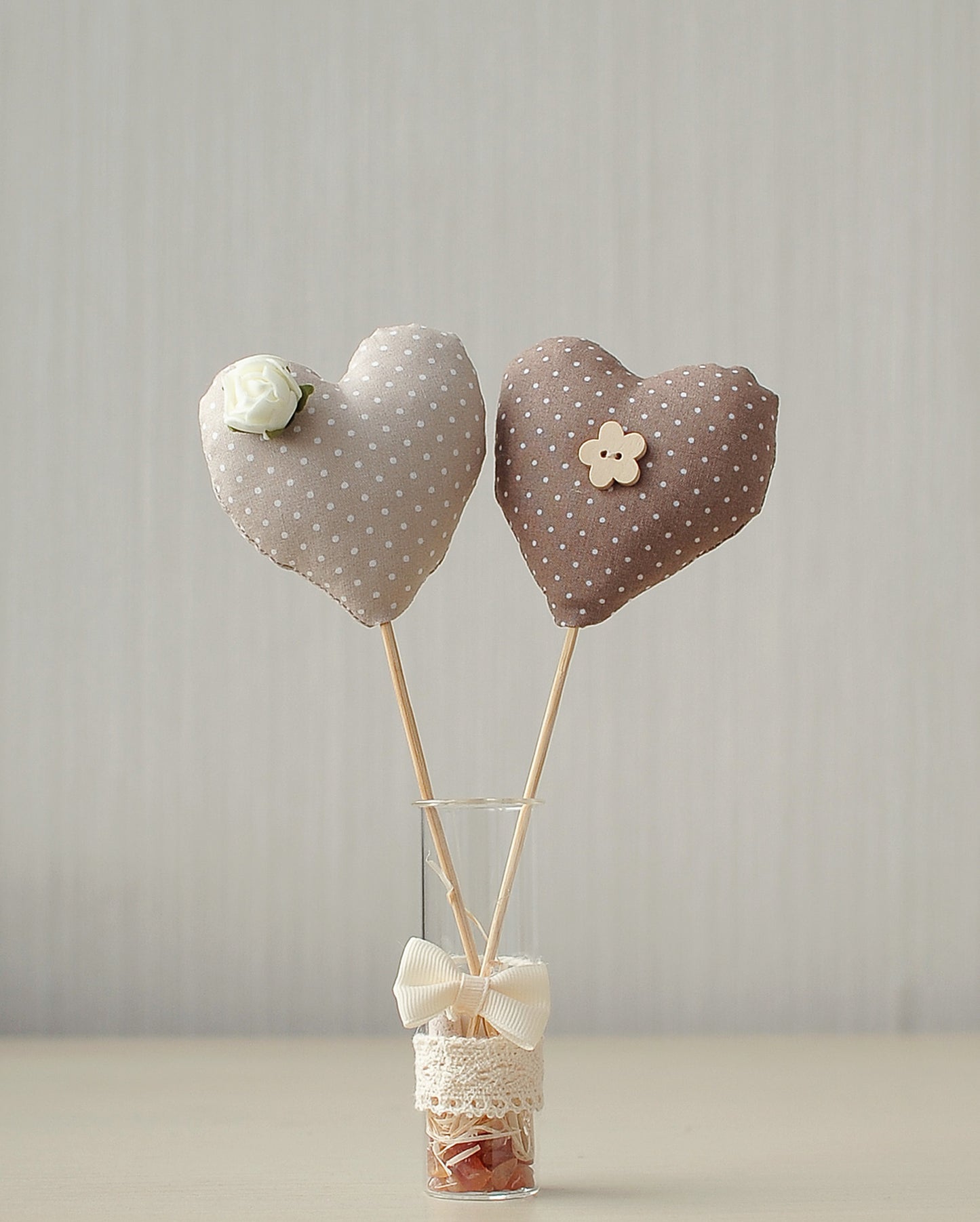 Fabric Heart Table Decorations