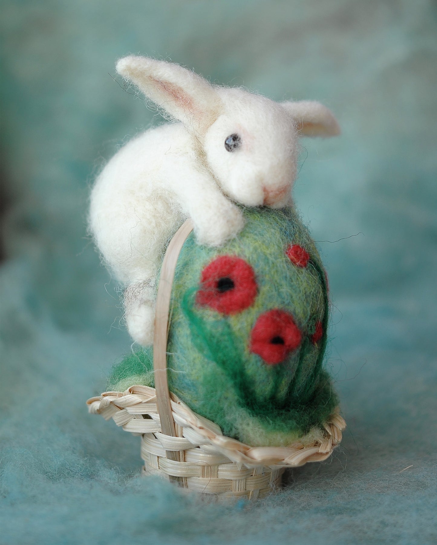 Needle felted Easter bunny and egg