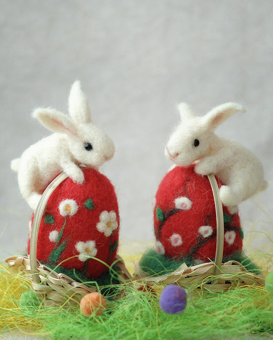 Needle felted Easter bunny and egg