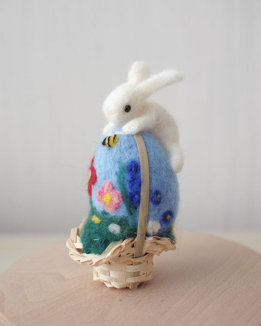 Needle felted Easter bunny and egg