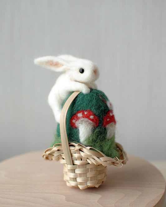 Needle felted Easter bunny and egg