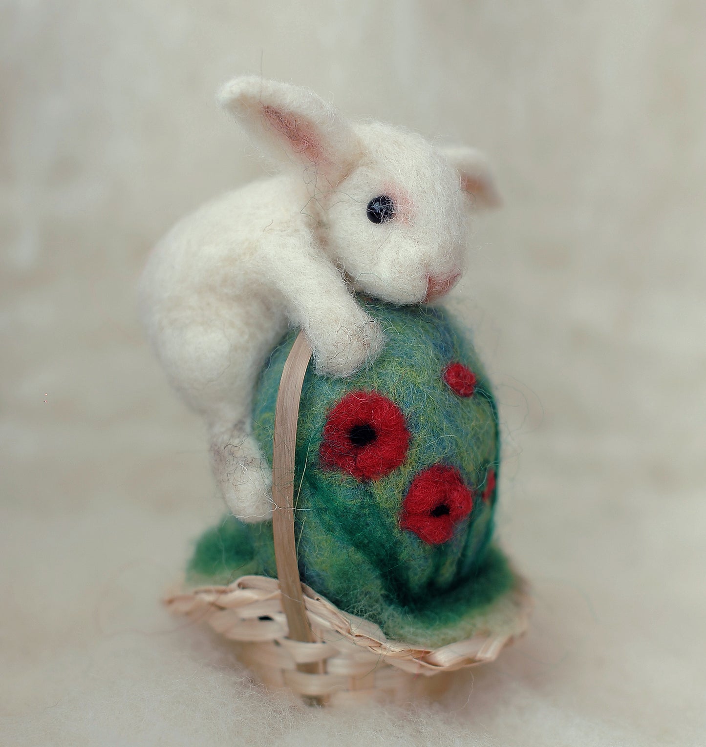 Needle felted Easter bunny and egg