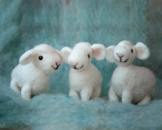 Needle felted lamb - white