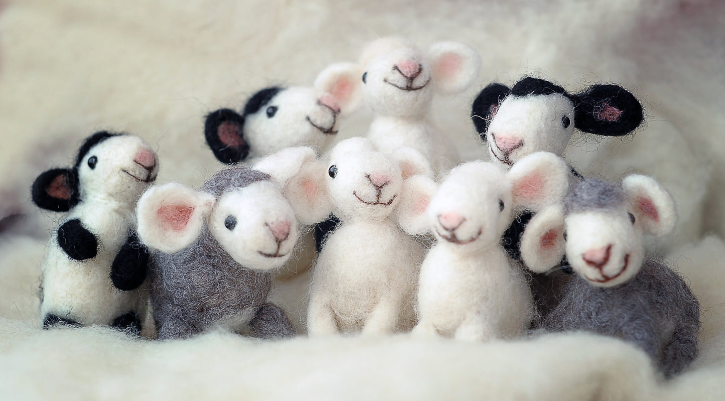 Needle felted lamb - white