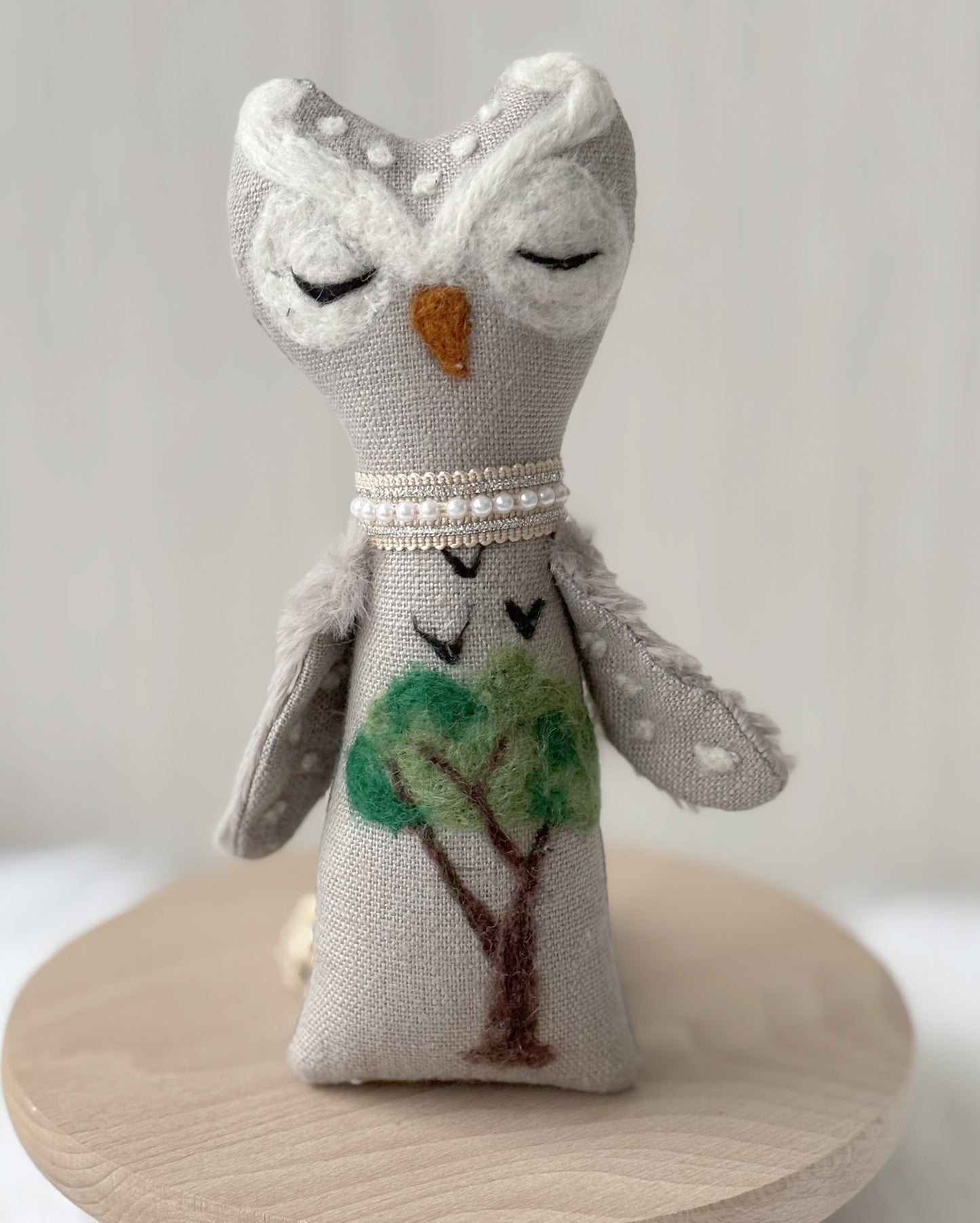 Owl textile doll