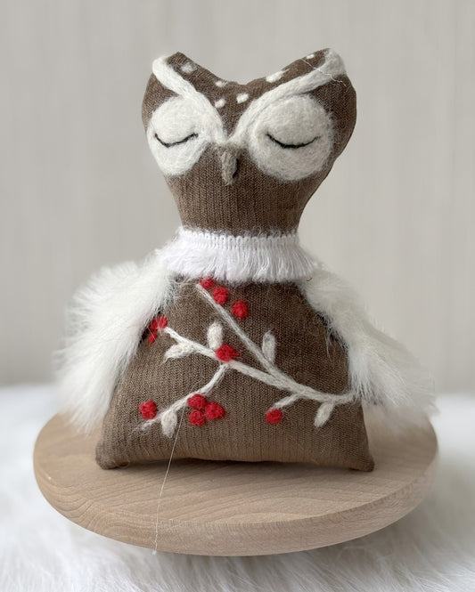 Owl textile doll