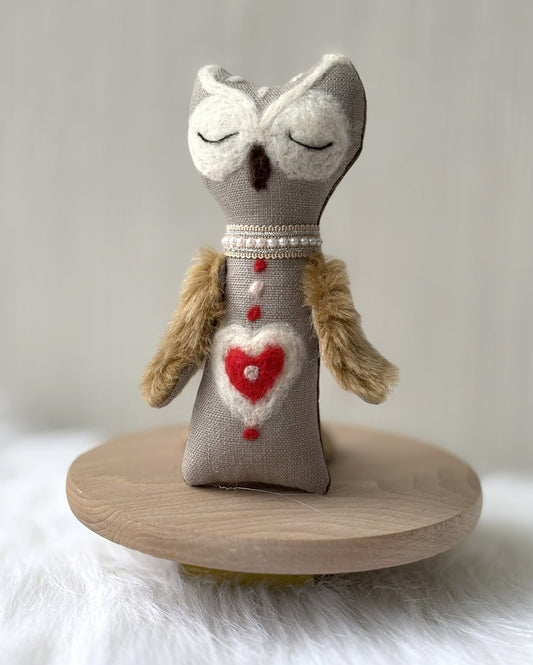 Owl textile doll