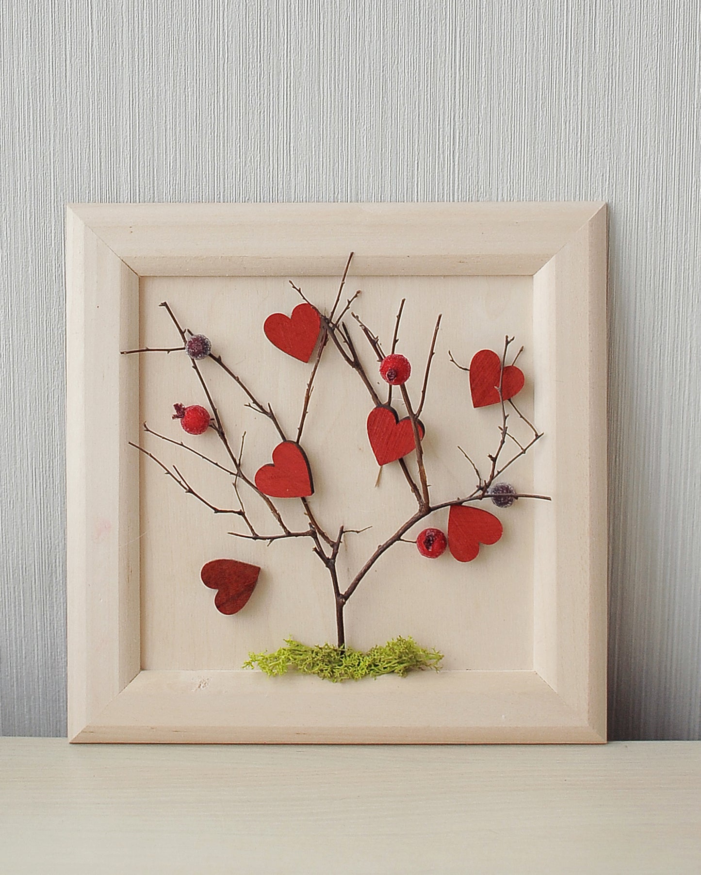 Wooden Heart Tree Wall Decor
