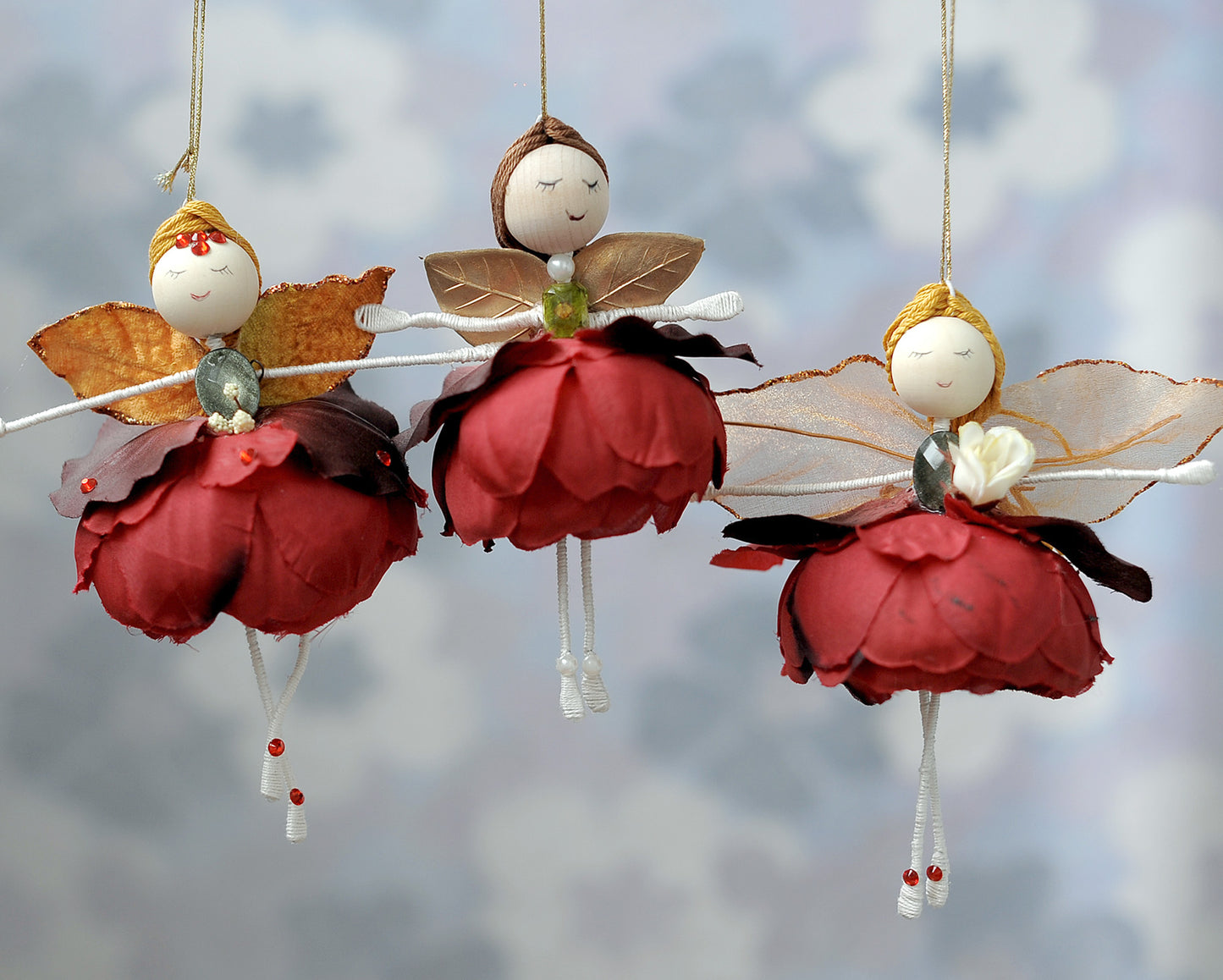 Flower ballerina dolls - Red