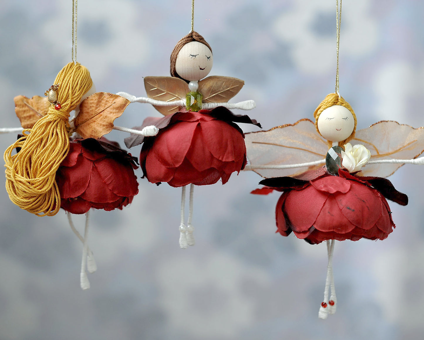 Flower ballerina dolls - Red