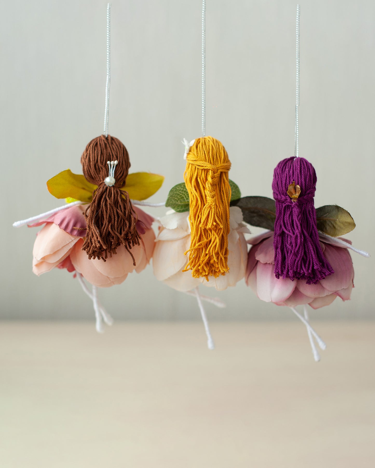 Poupées ballerines fleuries - Rose